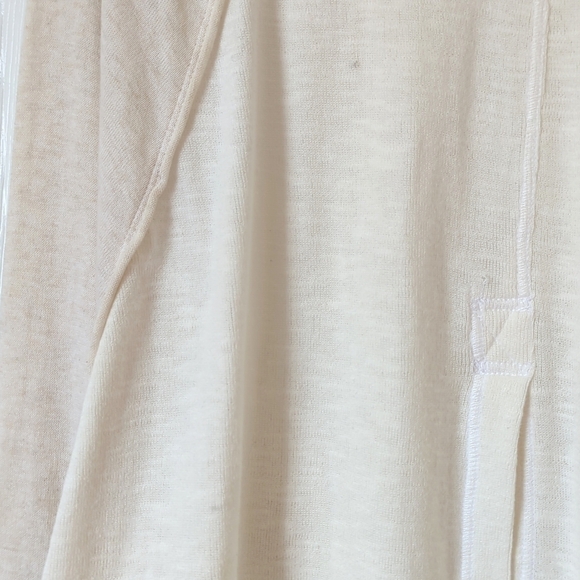 Free People Oversized Boat Neck Knit Cuff Long Raglan Sleeve Blouse Cream Small - Picture 13 of 14